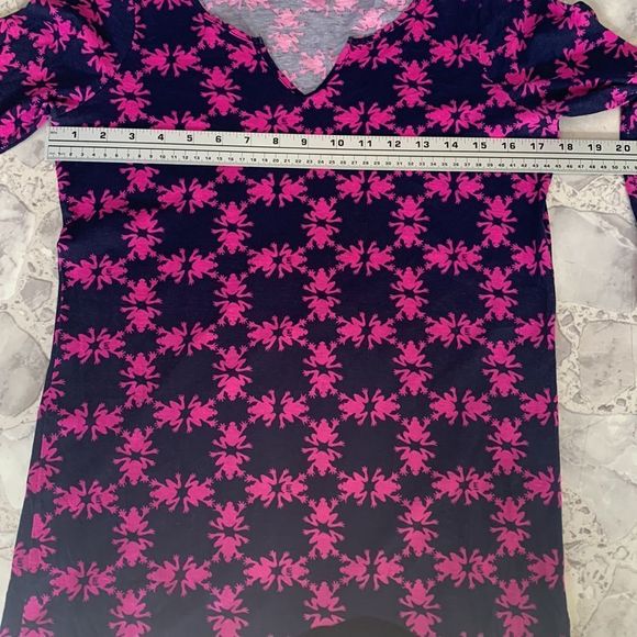 lilly pulitzer get happy frog theme dress Pima cotton pink and purple XS - Picture 8 of 9